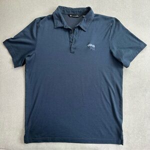 Travis Mathew Torrey Pines Polo Shirt. Navy Blue. Large.
